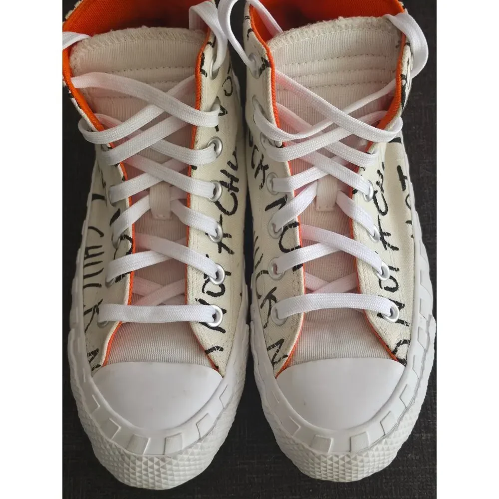 Converse UNT1TL3D Hi Not A Chuck White Orange Sneakers Kids 5 Womens 7 266515C